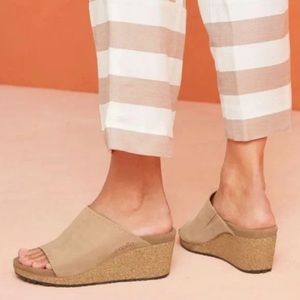 Papillio By Birkenstock Namica Rivets Leather Wedge Sandal Sz 39